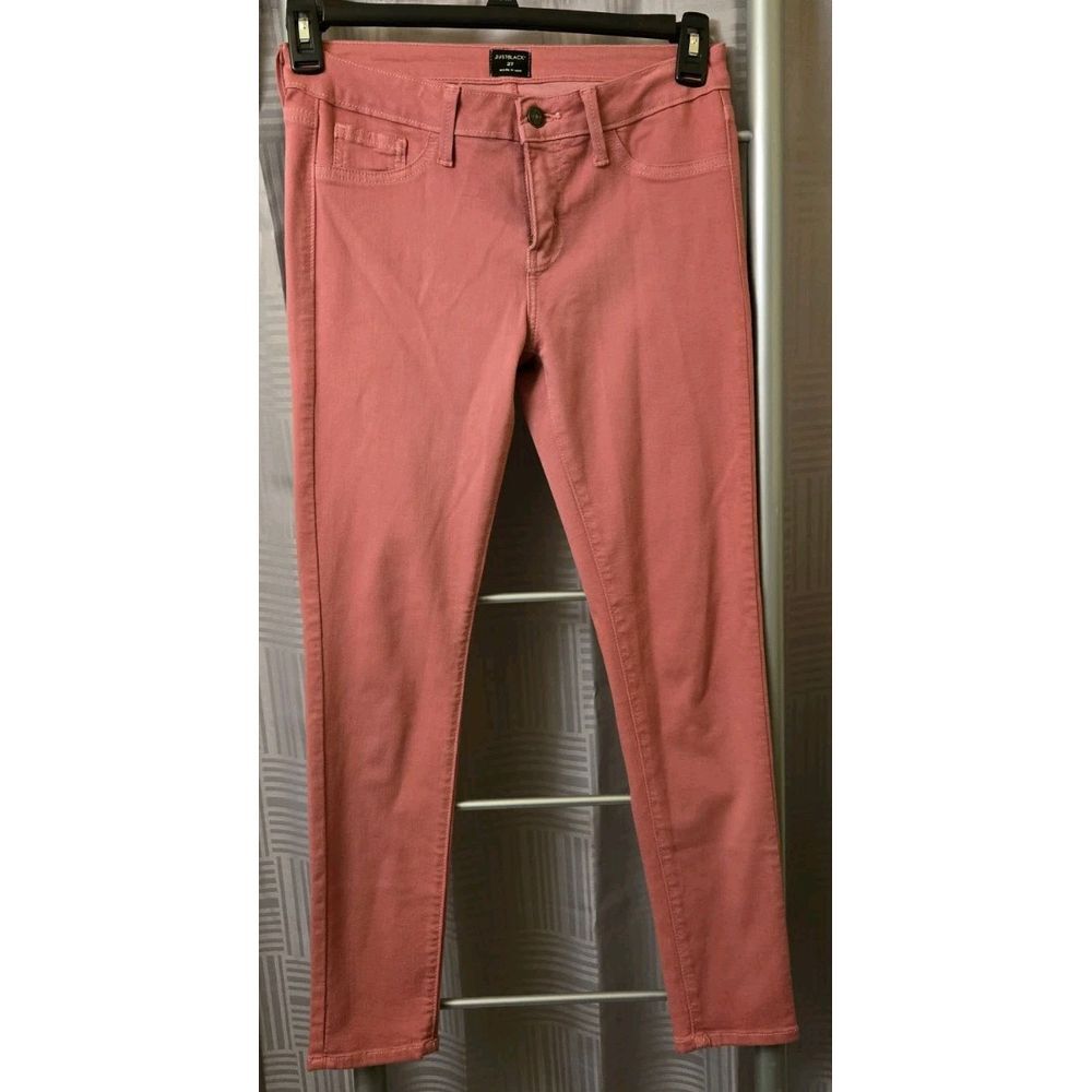 Just Black Women's Size 27x27 Pink Stretch Denim‎ Jeans Skinny